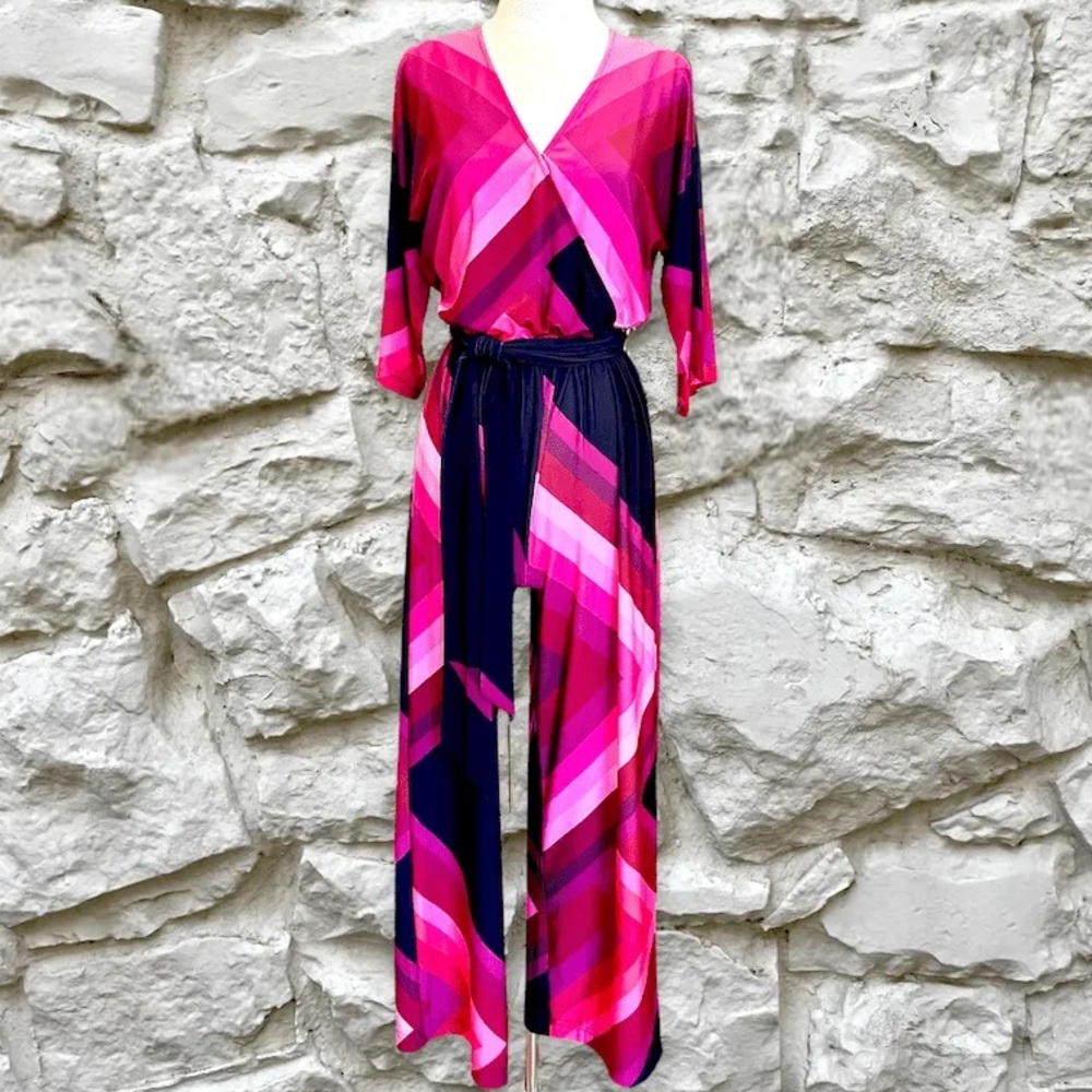NWT Trina Turk Pink Print Jumpsuit